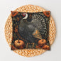 Thanksgiving Turkey Pillowcase, Autumn Harvest Cushion with Pumpkins & Flowers, Rustic Fall Farmhouse Decor