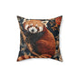 Cozy Red Panda Pillow, Forestcore Decorative Cushion, Animal Lover Gift, Home Decor, Nature Inspired Accent, Boho Style Pillow