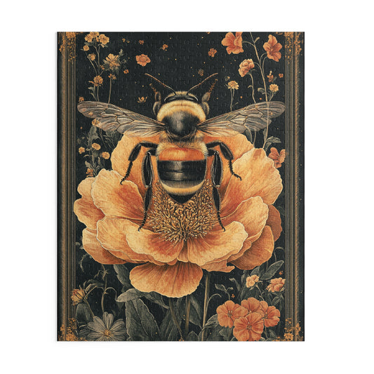 Vintage Honey Bee Victorian Inspired Art Jigsaw Puzzle (120, 252, 500-Piece) Gift-Ready Box, Adult Jigsaw Puzzle