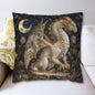 Victorian Dragon Crescent Moon And Stars in Whimsical Night Pillowcase