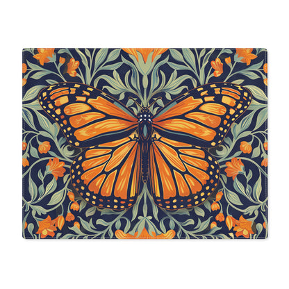 Spring Monarch Butterfly Placemats, Vibrant Floral Design for Dining Decor