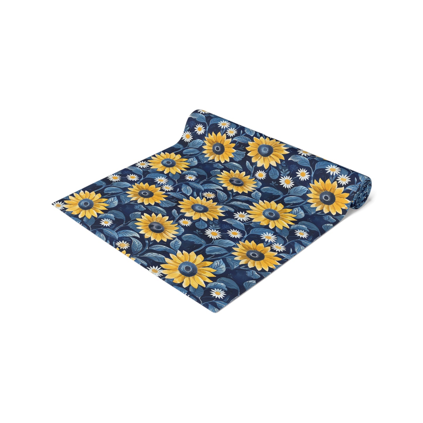 Sunflower Table Runner, Rustic Farmhouse Floral Dining Decor, Fall Tabletop Accent