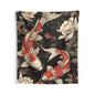 Tapestry of Japanese Koi Fish | William Morris Medieval Style Wall Art | Cottagecore Hanging and Home Decor