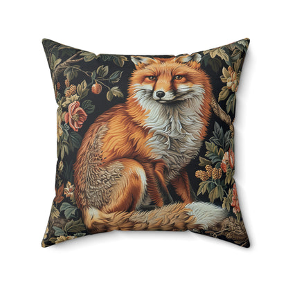 Forest Fox William Morris Inspired | Fox Ancient Decorative Pillow