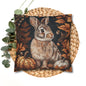 Bunny Fall Pillow: William Morris Autumn Forest Throw Cushion