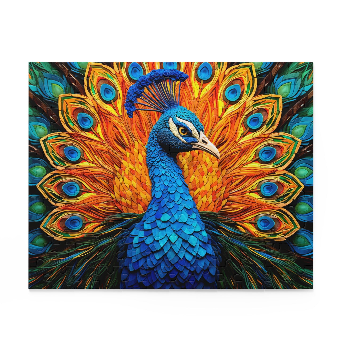 Stained Glass Peacock Jigsaw Puzzle (120, 252, 500-Piece)  Gift-Ready Box, Adult Jigsaw Puzzle, Gift Him Her