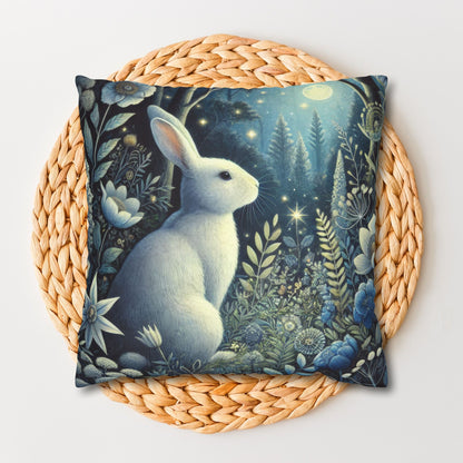 White Rabbit Moonlight Night Pillowcase