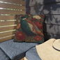 Pheasant & Peony Outdoor Pillow, Dark Academia Floral Botanical Cushion