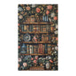 Floral Bookshelf Area Rug: William Morris Inspired, Cozy Decor