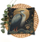 Heron Moon Decorative Pillowcase, Elegant Coastal Throw Pillow Cover