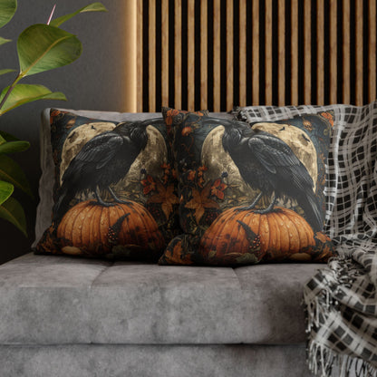 Art Deco Raven Witch Pumpkin Mystical Garden Decorative Pillowcase