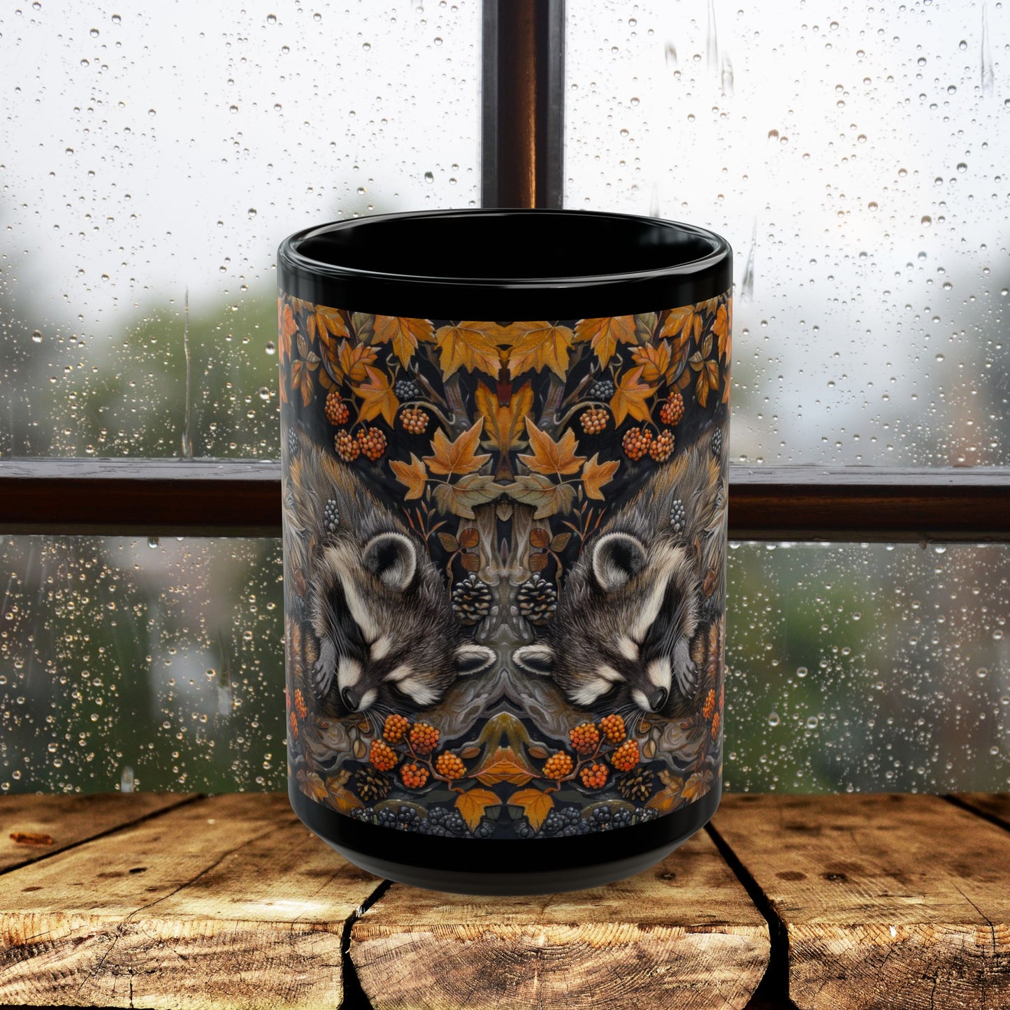 Sleeping Raccoon Mug, Nature Lover Gift, Coffee Cup, Tea Mug, Forest Animal Kitchen Decor, Cute Wildlife Ceramic Drinkware