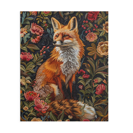 Wild flowers Fox William Morris Inspired Jigsaw Puzzle (120, 252, 500-Piece) Gift-Ready Box, Adult Jigsaw Puzzle