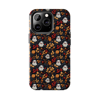 Cute Ghost Fall Leaves Halloween iPhone Tough Case Gift