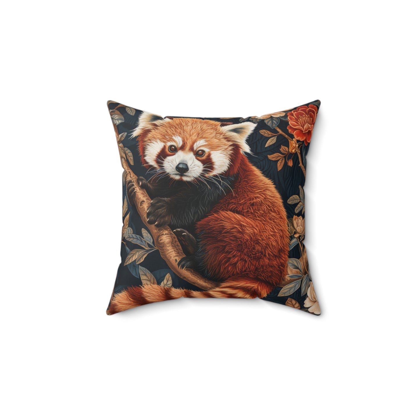 Cozy Red Panda Pillow, Forestcore Decorative Cushion, Animal Lover Gift, Home Decor, Nature Inspired Accent, Boho Style Pillow