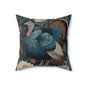 Thanksgiving Turkey Pillow, William Morris Style Cushion, Fall Decor