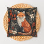 William Morris Inspired Botanical Woodland Fox Decorative Pillowcase