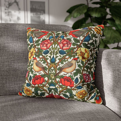 Vintage Pattern Rose And Bird Pillowcase