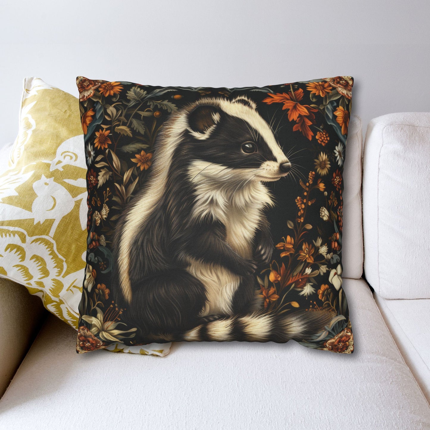 William Morris Inspired Botanical Skunk PillowCase