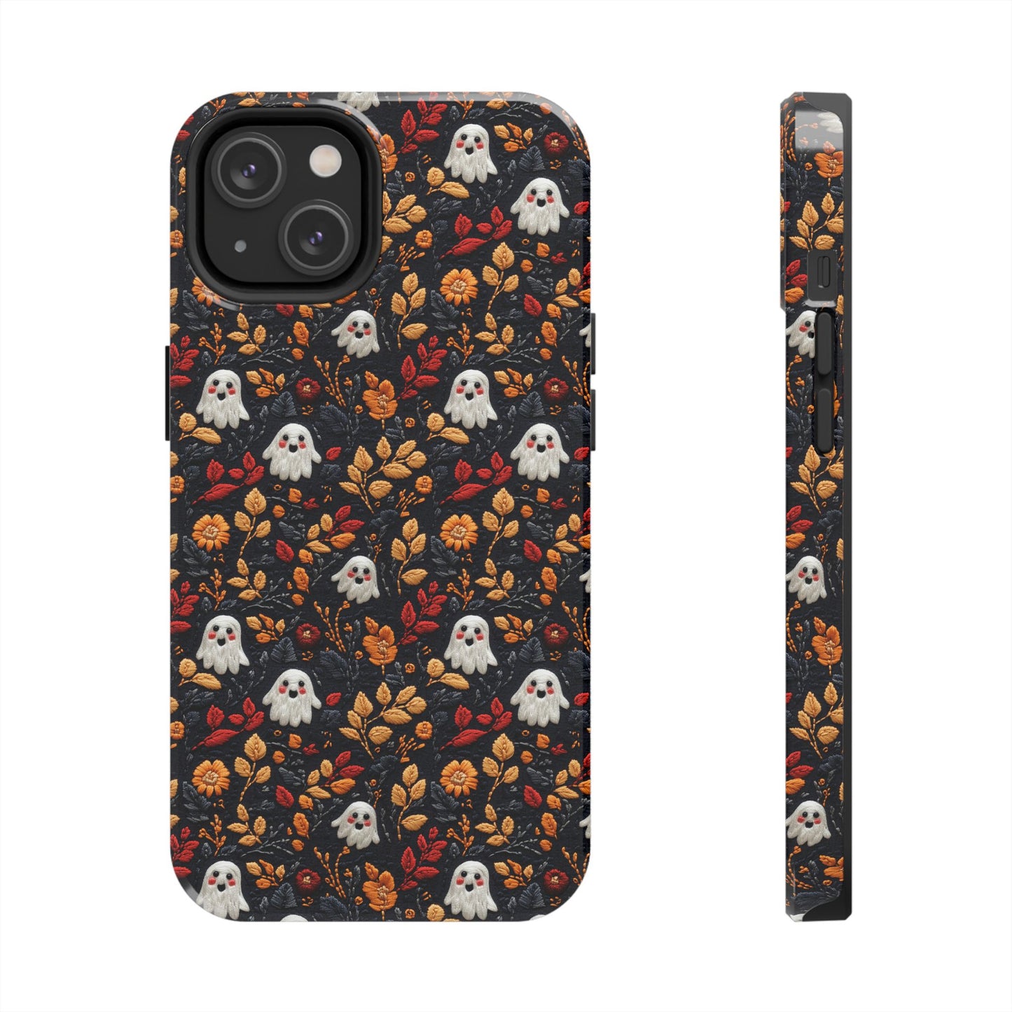 Cute Ghost Fall Leaves Halloween iPhone Tough Case Gift