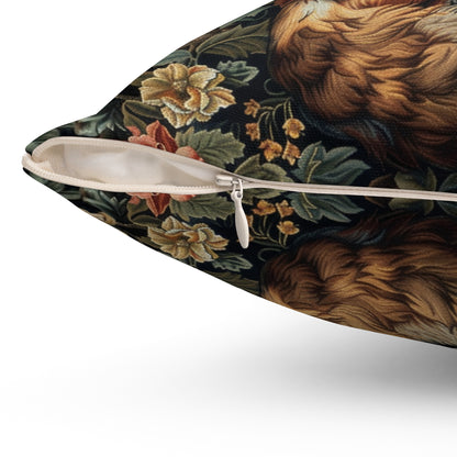 Forest Fox William Morris Inspired | Fox Ancient Decorative Pillow