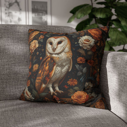 William Morris Inspired Barn Owl Wildflower Pillowcase