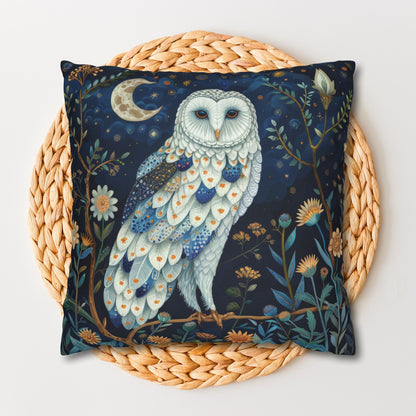 William Morris Inspired Night Owl Pillowcase