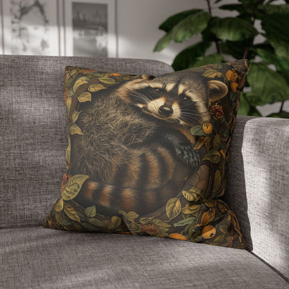 William Morris Inspired Raccoon Ancient Pillowcase