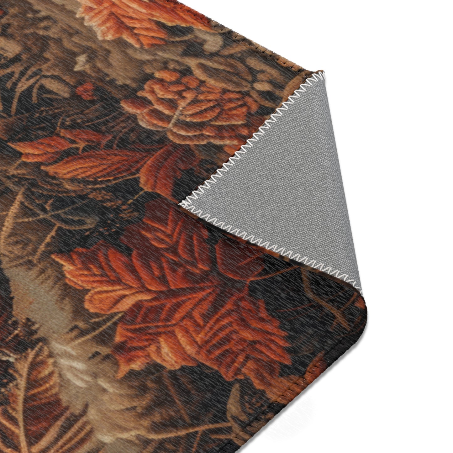 Fox Fall Autumn William Morris Inspired Area Rug, Cottagecore Living Room Carpet, Housewarming Gift, Fall Room Decor, Rectangle Rug