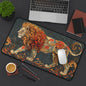 William Morris Inspired Victorian Lion Desk Mat 2 Sizes | Art Nouveau Office Decor Gift Desk Mats