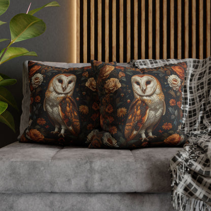 William Morris Inspired Barn Owl Wildflower Pillowcase
