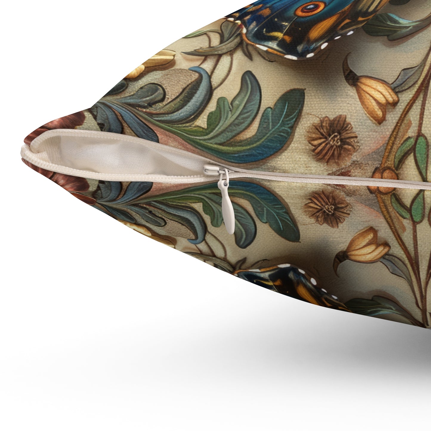 Blue Butterfly Decorative Pillow - Nature-Inspired Home Accent