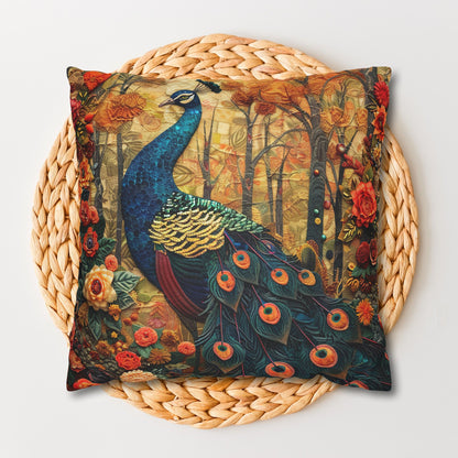 Art Deco Forest Peacock Pillowcase