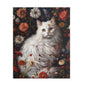 William Morris Inspired Botanical White Persian Cat Jigsaw Puzzle Box (120, 252, 500-Piece)