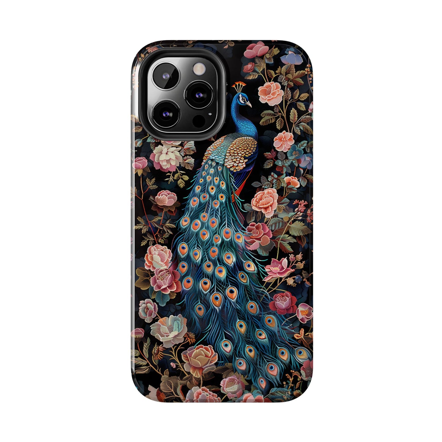 Art Deco Peacock Print in The Style of William Morris iPhone Tough Case