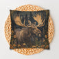 William Morris Inspired Woodland Moose Wildflowers Decorative Pillowcase