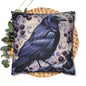 Gothic Raven Pillow Cover, Dark Forest Bird Decor,  pillowcase