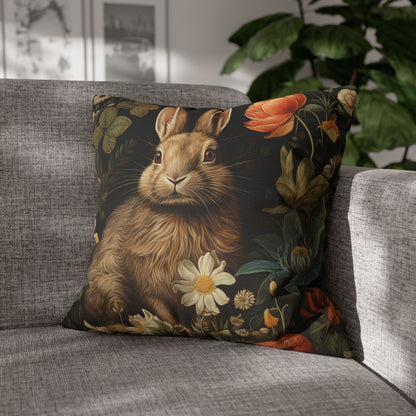 William Morris Inspired Floral Bunny Rabbit Pillowcase