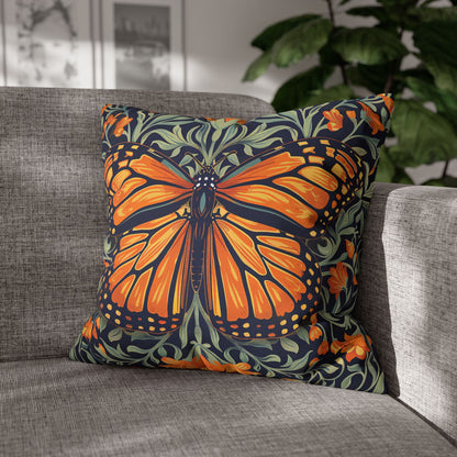 William Morris Inspired Monarch Butterfly Spring Pillowcase