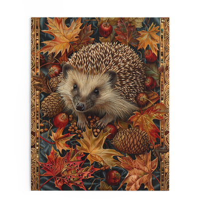 Hedgehog Fall Leaves William Morris Inspired Puzzle Box (120, 252, 500-Piece) Family Jigsaw Puzzle, Puzzle Box Gift