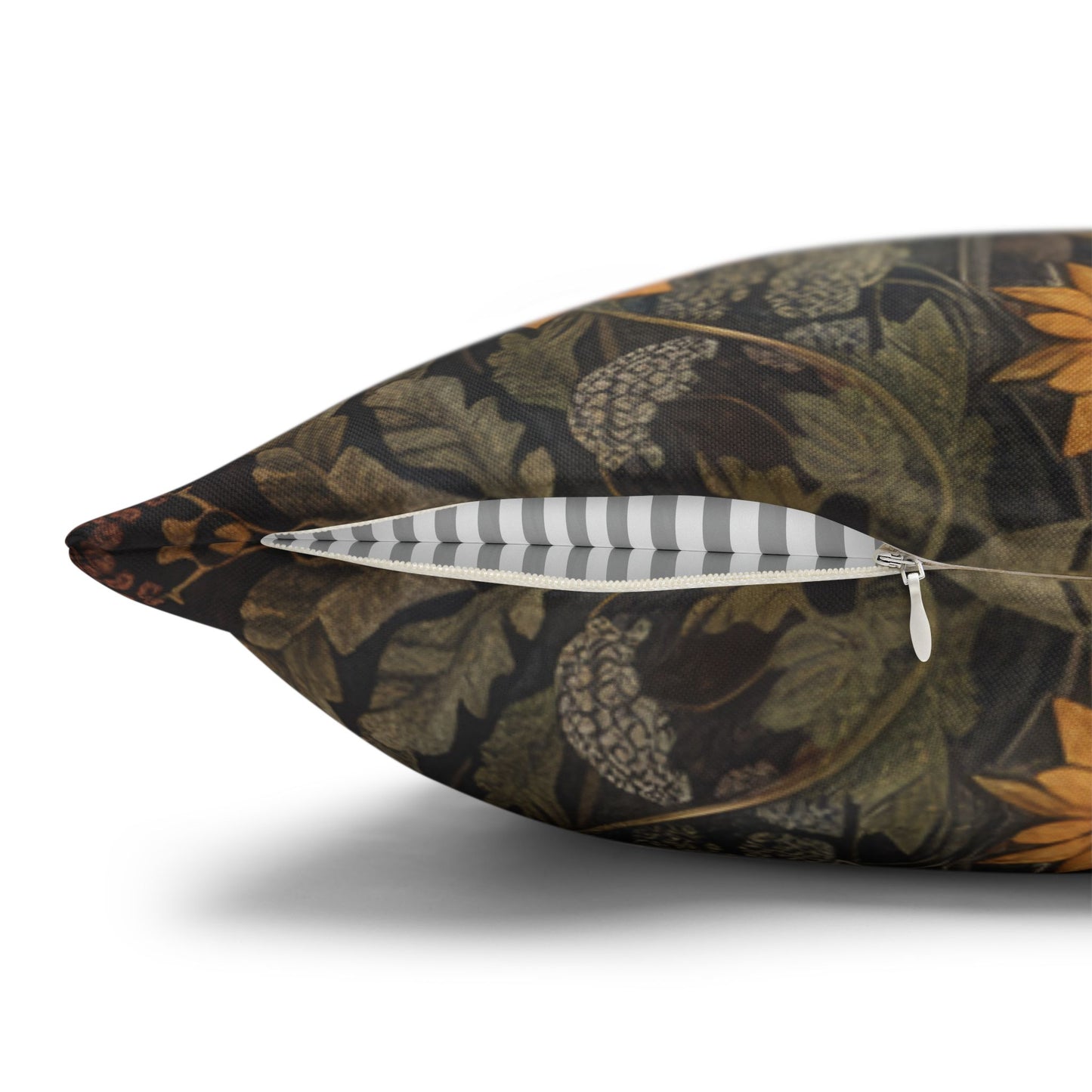 William Morris Inspired Rustic Moose Sunflower Pillowcase