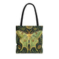 Woodland Luna Moth Tote Bag William Morris Inspired, Green Tote Bag, Eco-Friendly Carryall