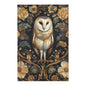 Forest Barn Owl William Morris Inspired Home Decor, Owl Rectangle Area Rug, Owl Living Room Fall Season Carpet Decor