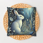 White Rabbit Moonlight Night Spun Polyester Square Pillowcase