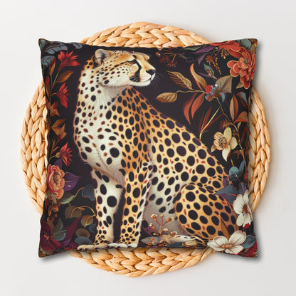 William Morris Inspired Botanical Cheetah Pillowcase