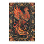 hoenix Rising Tapestry Area Rug – Elegant Black & Gold Mythical Bird Design for Living Room, Bedroom, or Entryway
