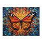 Colorful Monarch Stained Glass Jigsaw Puzzle (120, 252, 500-Piece)  Gift-Ready Box, Adult Jigsaw Puzzle, Gift Him Her