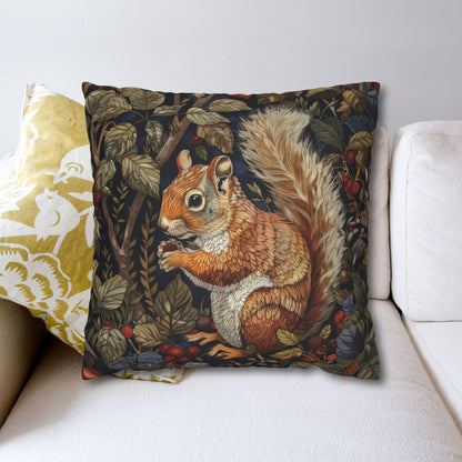 Squirrel William Morris Inspired | Squirrel Ancient Decorative Pillowcase Home Decor