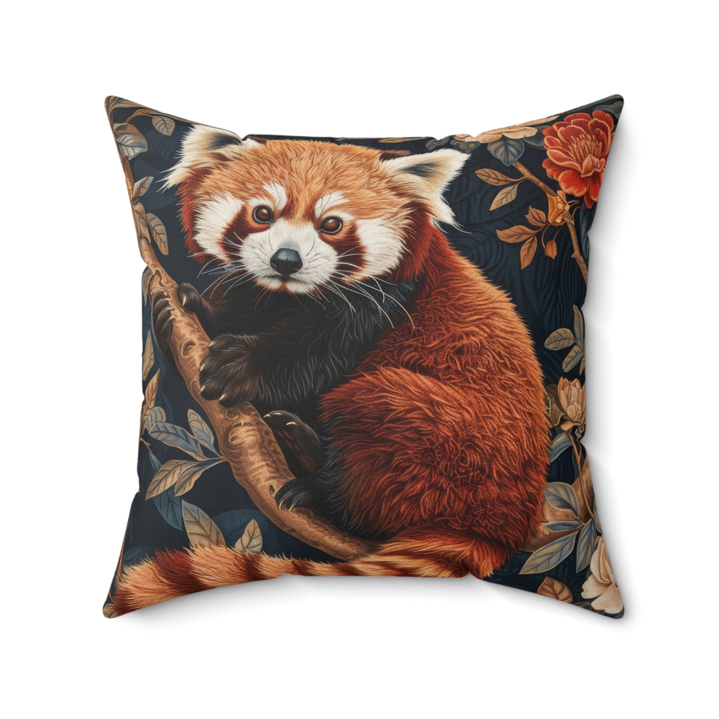 Cozy Red Panda Pillow, Forestcore Decorative Cushion, Animal Lover Gift, Home Decor, Nature Inspired Accent, Boho Style Pillow