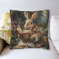 Rococo Bunny With Vintage Book Pillowcase